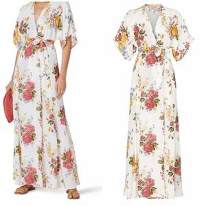 Reformation Winslow V Neck Floral V Neck Maxi Dress Size XS